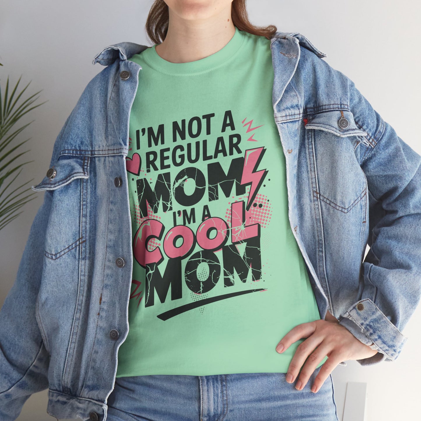 Unisex Heavy Cotton Tee (I'm Not a Regular Mom, I'm a Cool Mom)