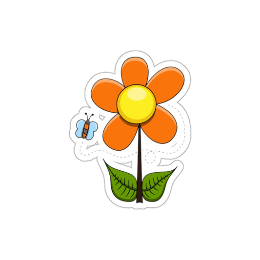 Die-Cut Stickers | Vibrant Art for Personalization (Flower & Butterfly)