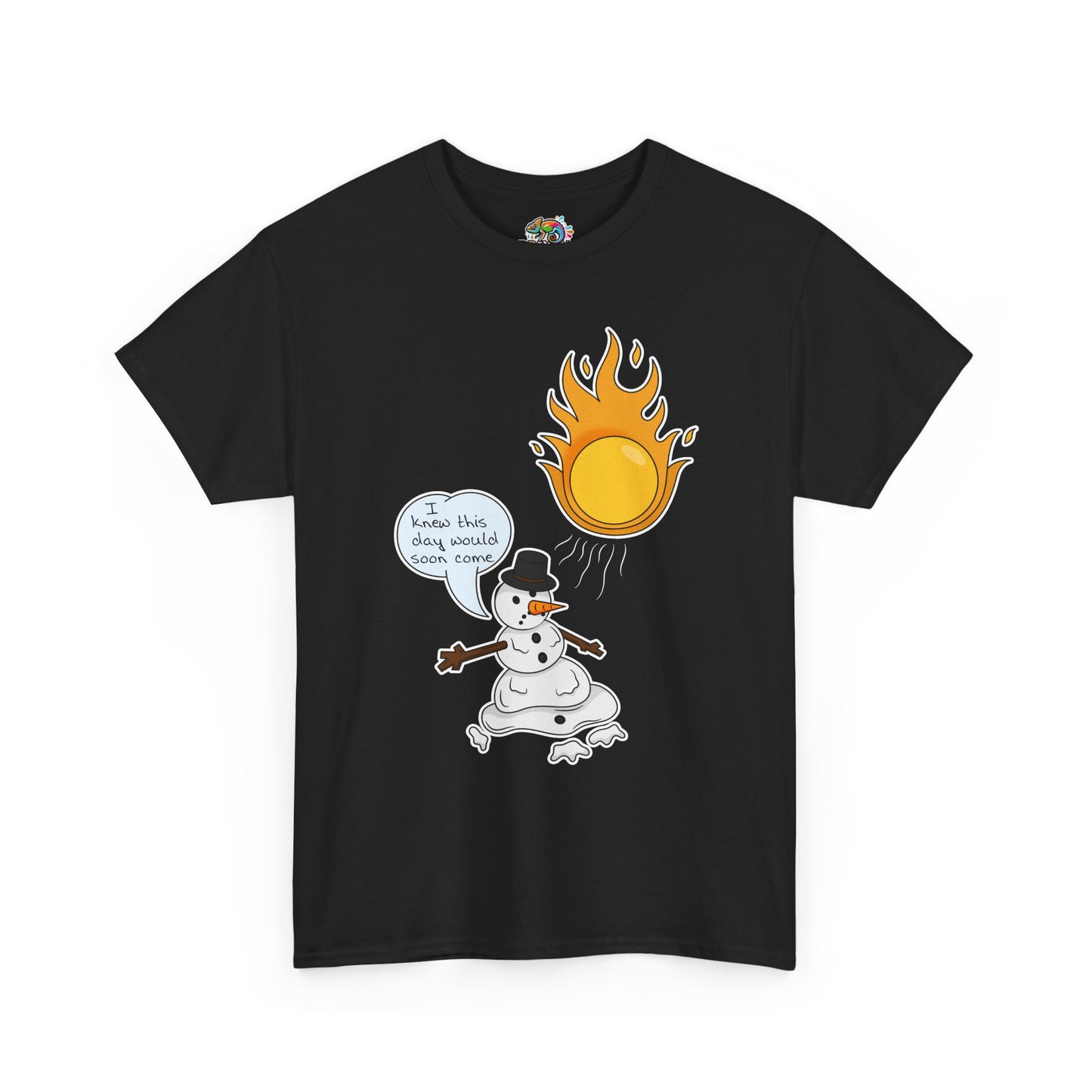 Unisex Heavy Cotton Tee (Melting Snowman)
