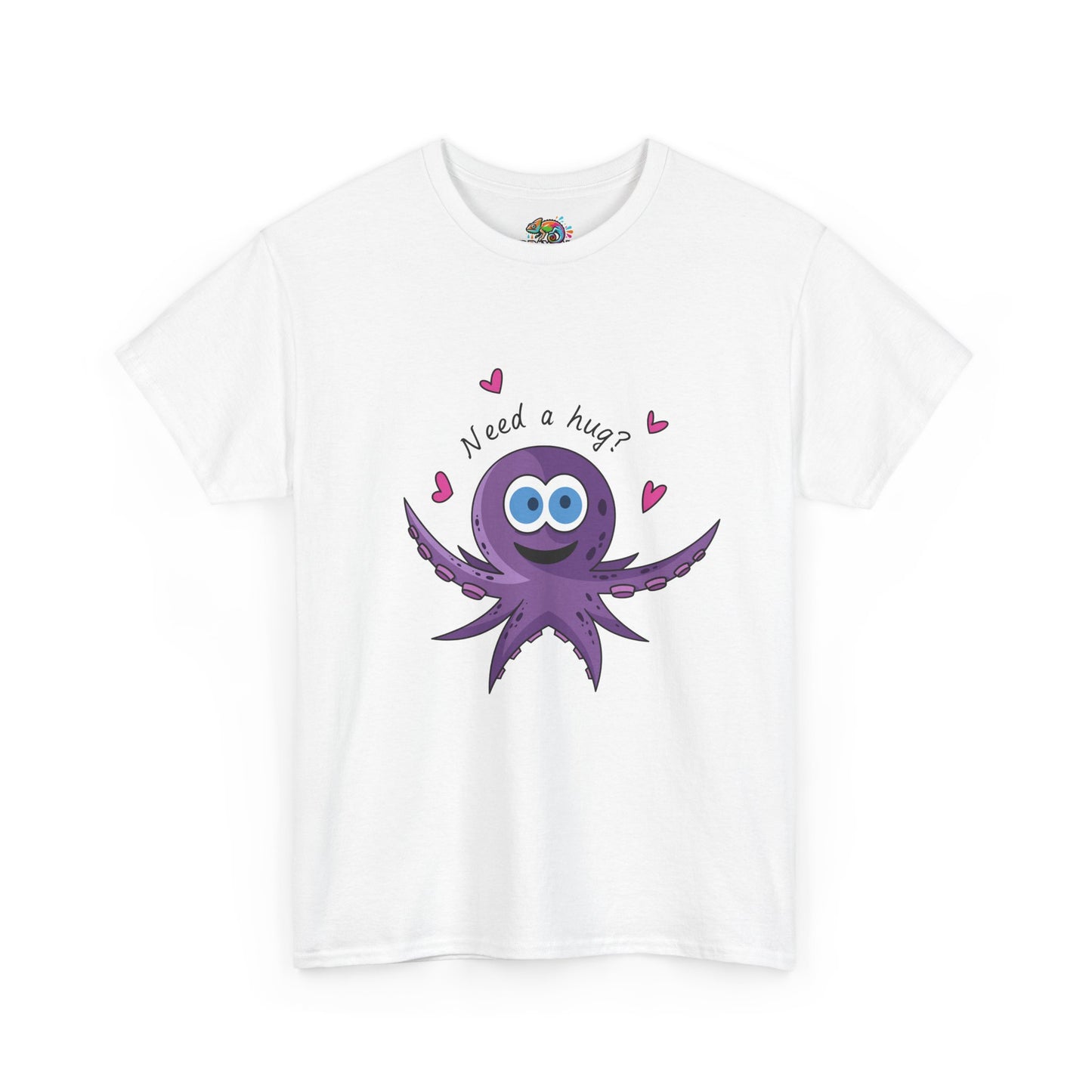 Unisex Heavy Cotton Tee (Octopus Hug)