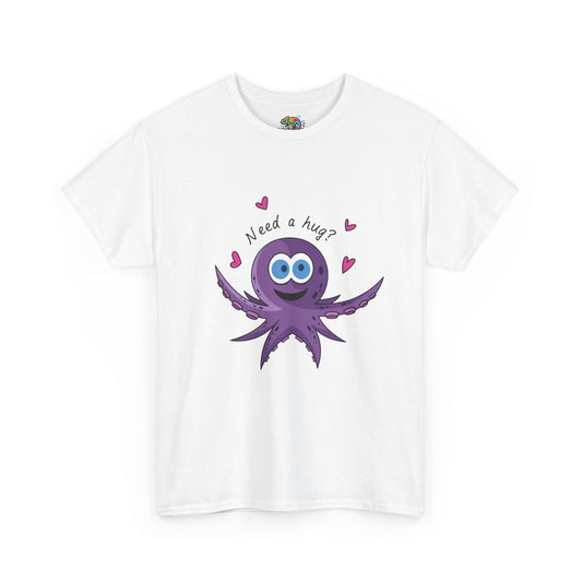 Unisex Heavy Cotton Tee (Octopus Hug)