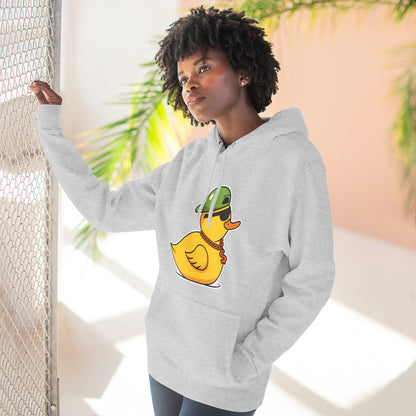 Three-Panel Fleece Hoodie (Gangster Duck)