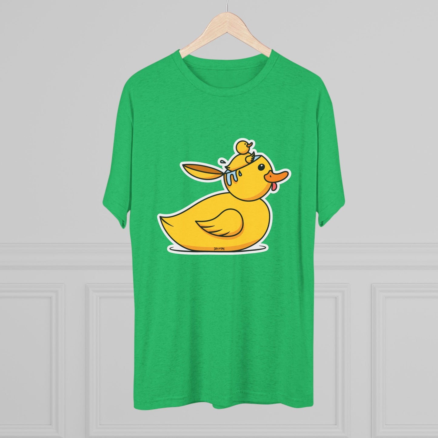 Unisex Tri-Blend Crew Tee (Duck Bird Brain)