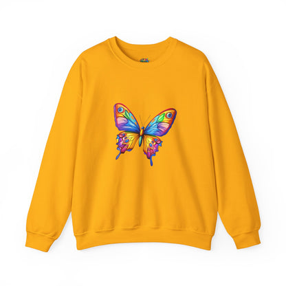 Unisex Heavy Blend™ Crewneck Sweatshirt (Colorful Butterfly)