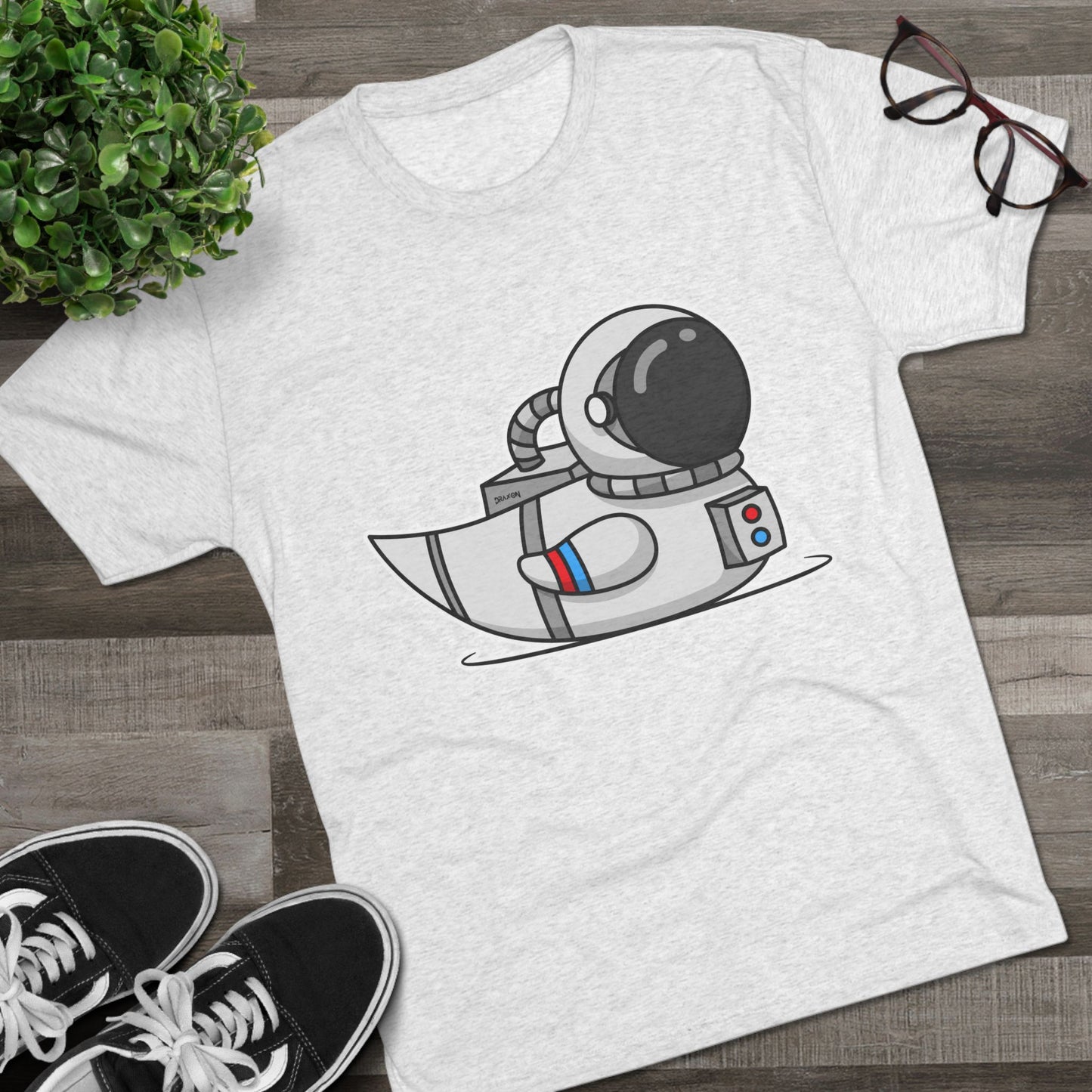 Unisex Tri-Blend Crew Tee (Astronaut Duck)