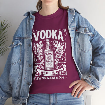 Unisex Heavy Cotton Tee (Vodka - Worth a Shot)