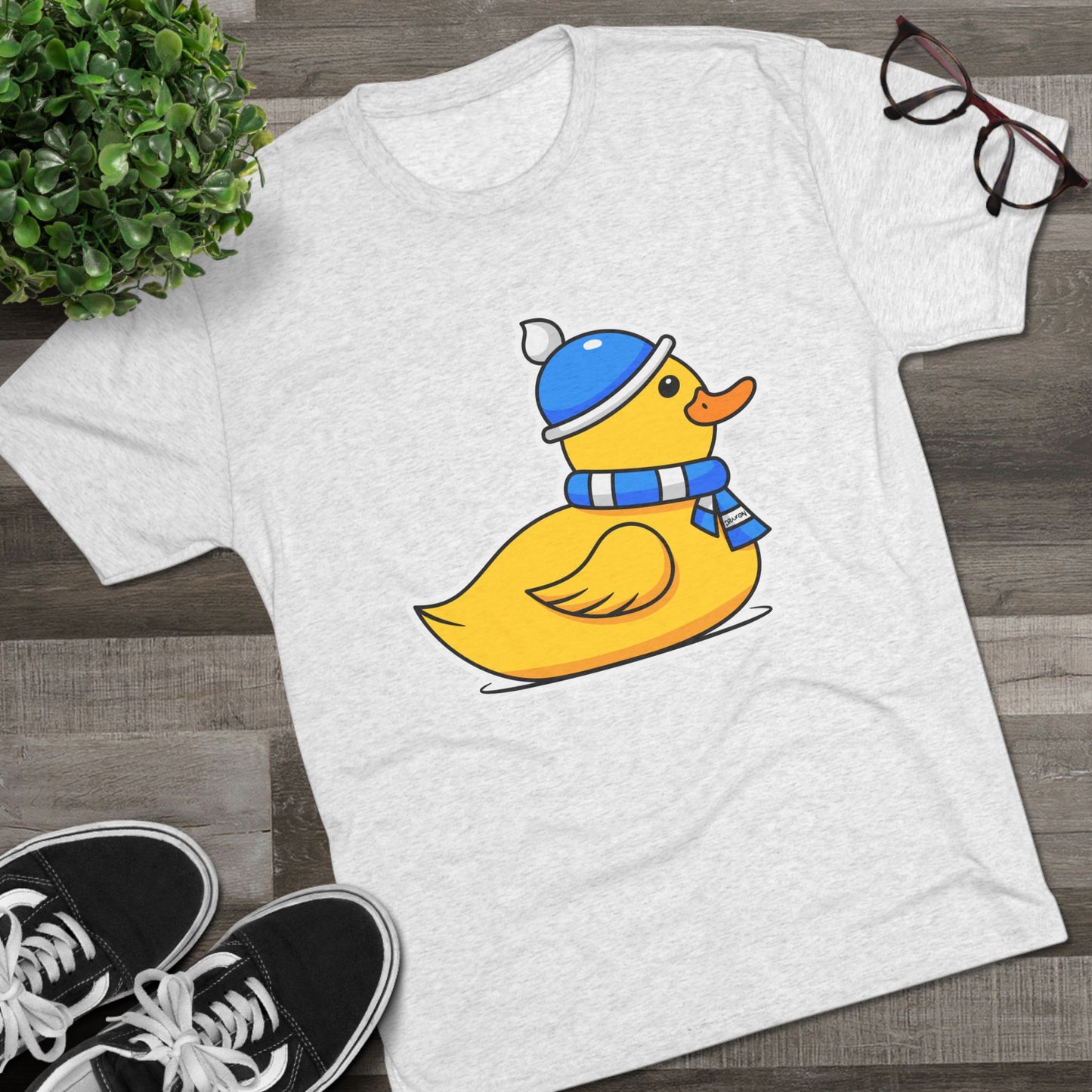 Unisex Tri-Blend Crew Tee (Chilly Duck)