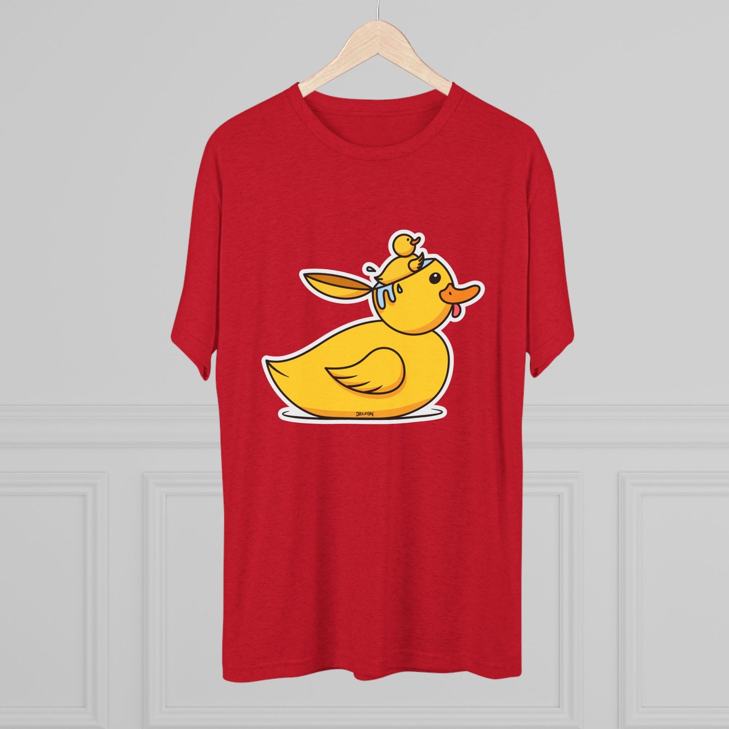 Unisex Tri-Blend Crew Tee (Duck Bird Brain)