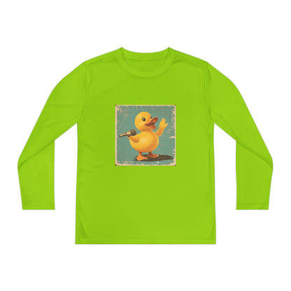 Youth Long Sleeve Competitor Tee (Karaoke Duck)