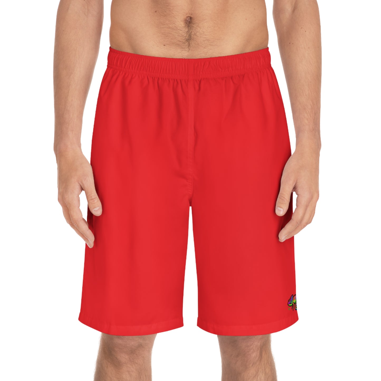 Red Men's Board Shorts (AOP)