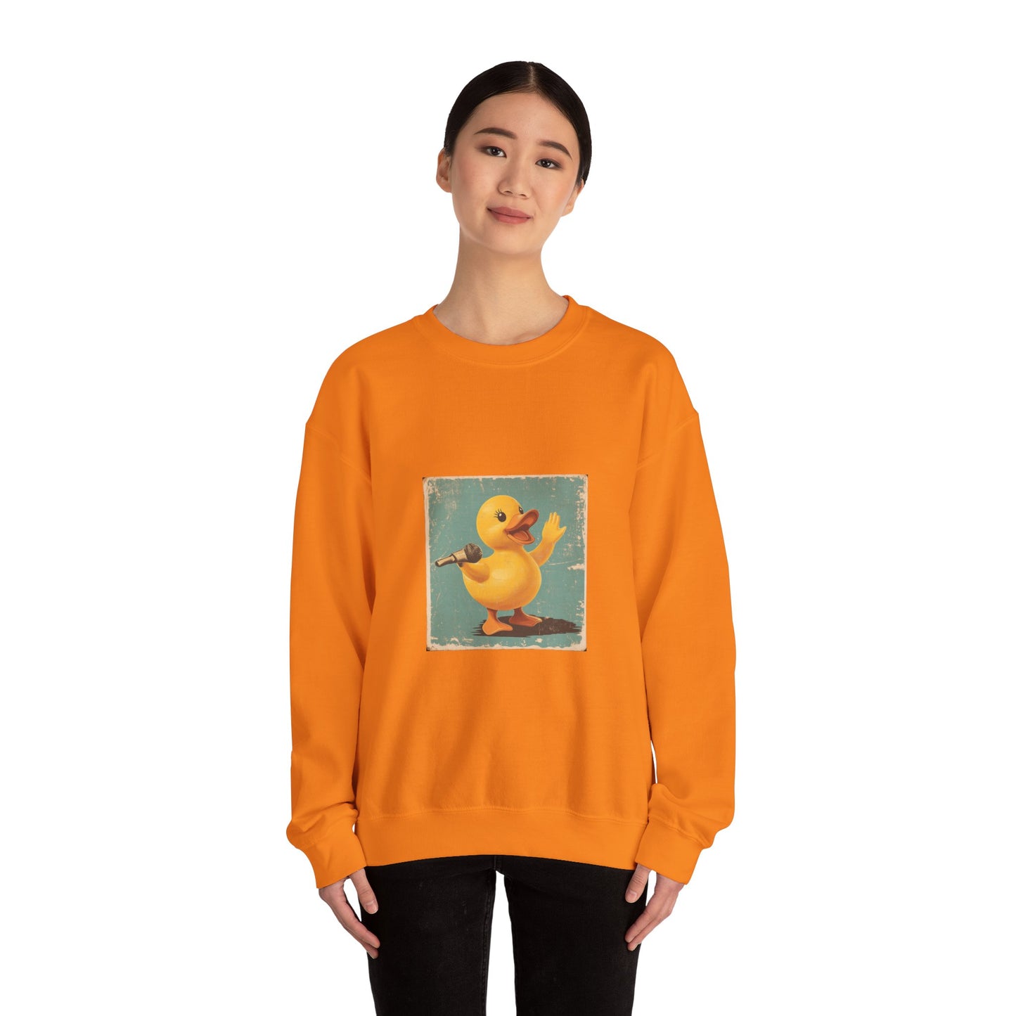 Unisex Heavy Blend™ Crewneck Sweatshirt (Karaoke Duck)