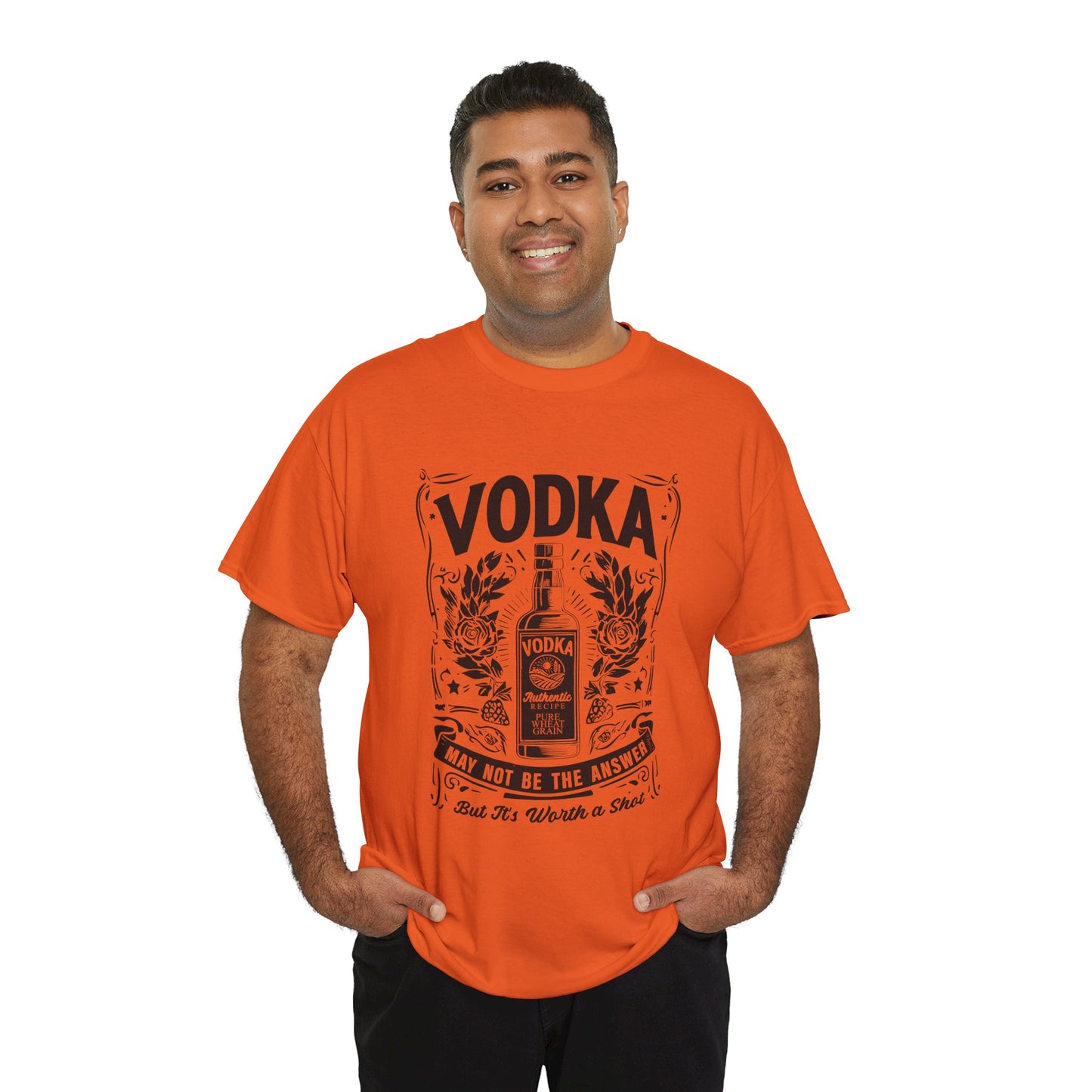 Unisex Heavy Cotton Tee (Vodka - Worth a Shot)