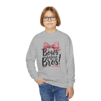 Youth Crewneck Sweatshirt (Bows before Bros)