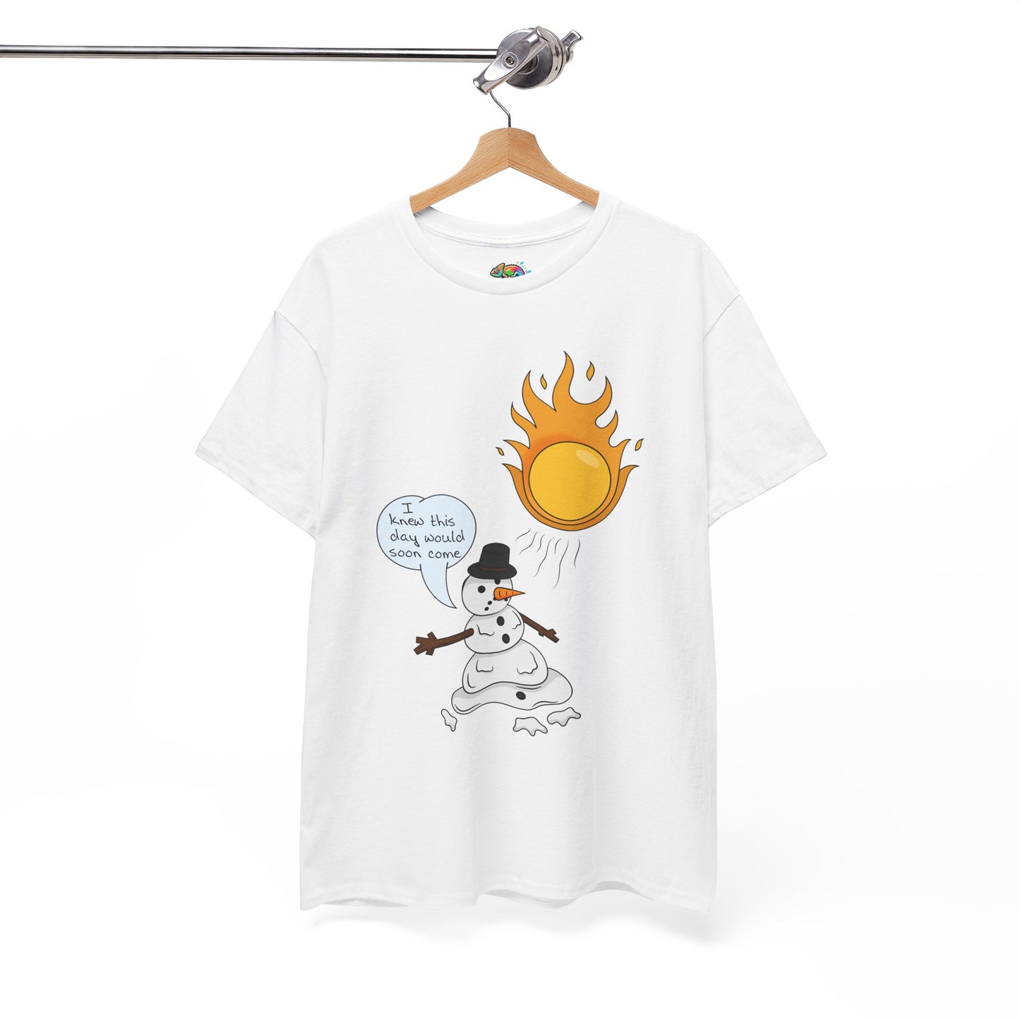 Unisex Heavy Cotton Tee (Melting Snowman)