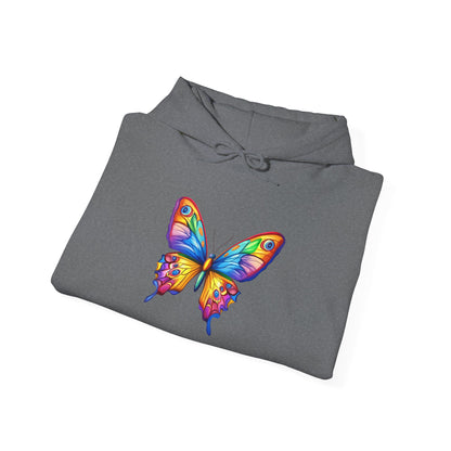 Unisex Heavy Blend™ Hooded Sweatshirt (Colorful Butterfly)