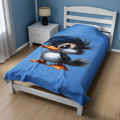 Velveteen Plush Blanket (Blue Hair Duck)