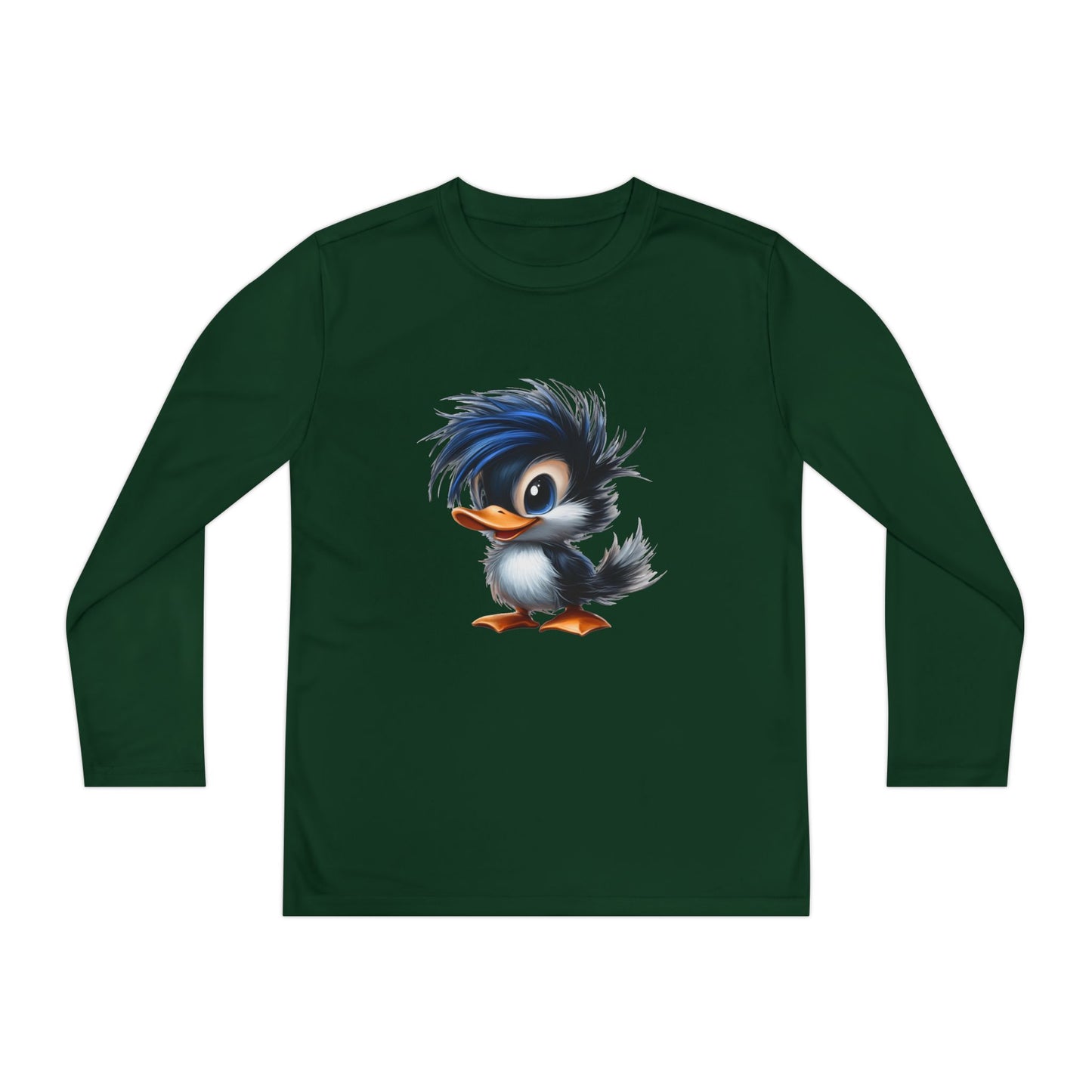 Youth Long Sleeve Competitor Tee (Blue Hair Duck)