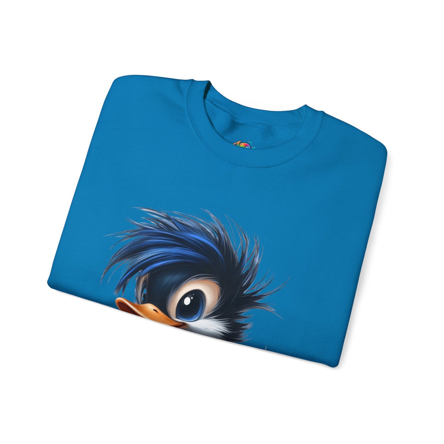 Unisex Heavy Blend™ Crewneck Sweatshirt (Blue Hair Duck)