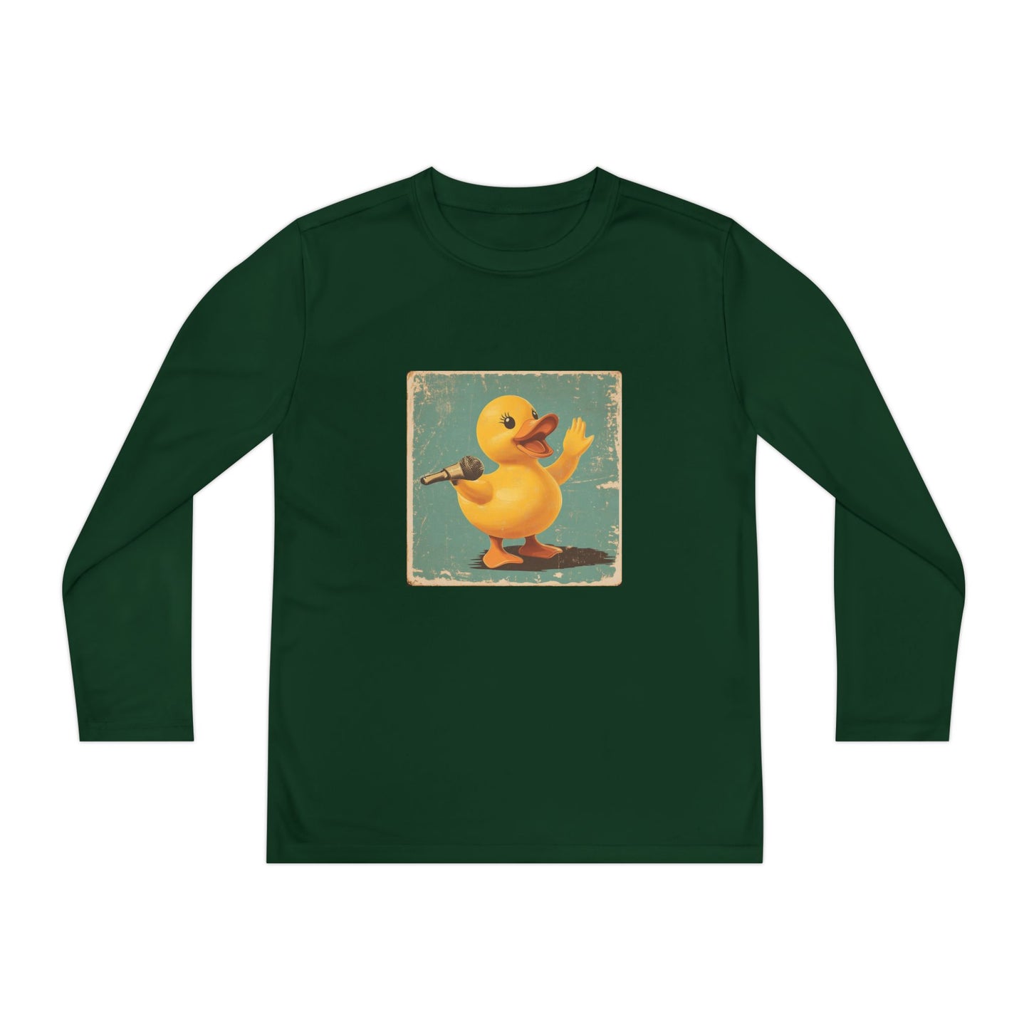 Youth Long Sleeve Competitor Tee (Karaoke Duck)