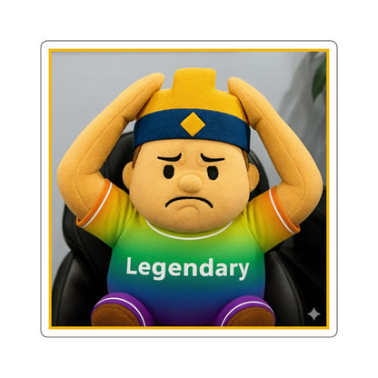 Legendary Plush Character Sticker — Square Vinyl Laptop Decal (CLASH)