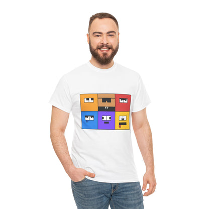 Unisex Heavy Cotton Tee (Emotion Blocks)