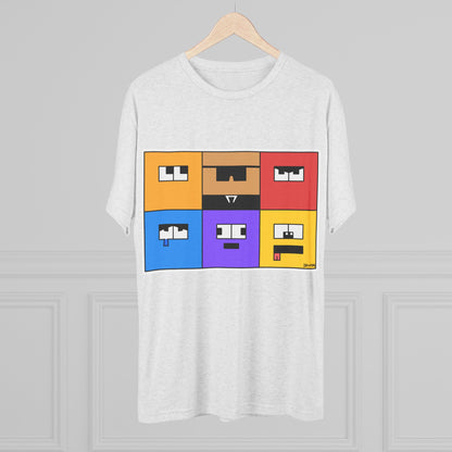 Unisex Tri-Blend Crew Tee (Emotion Blocks)