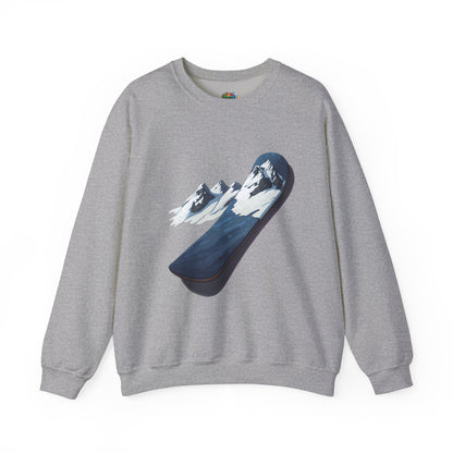 Unisex Heavy Blend™ Crewneck Sweatshirt (Mountain Snowboard)