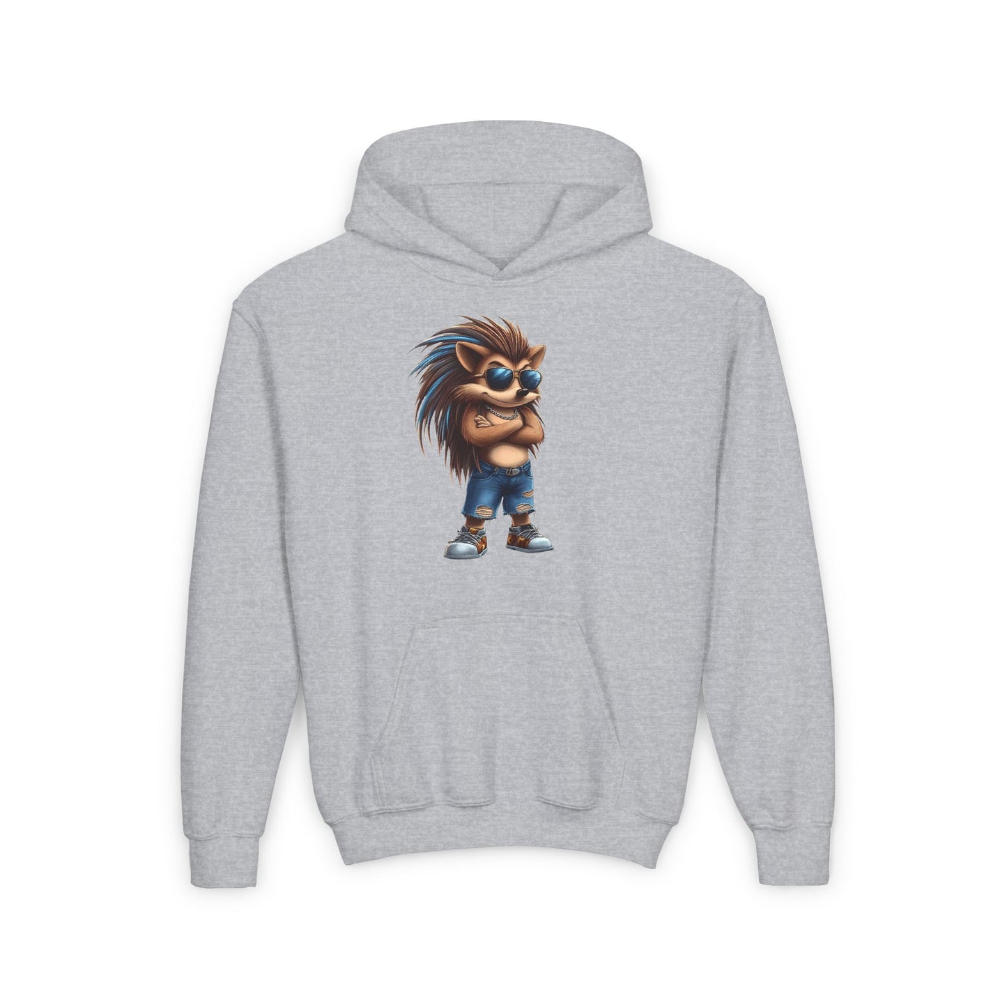 Youth Heavy Blend Hooded Sweatshirt (Cool Hedgehog)