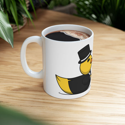 White Ceramic Mug 11oz & 15oz (Wedding Ducks)