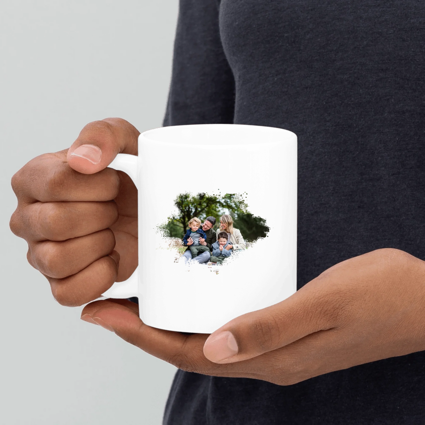 Personal Family Photo Upload Mug with Saying