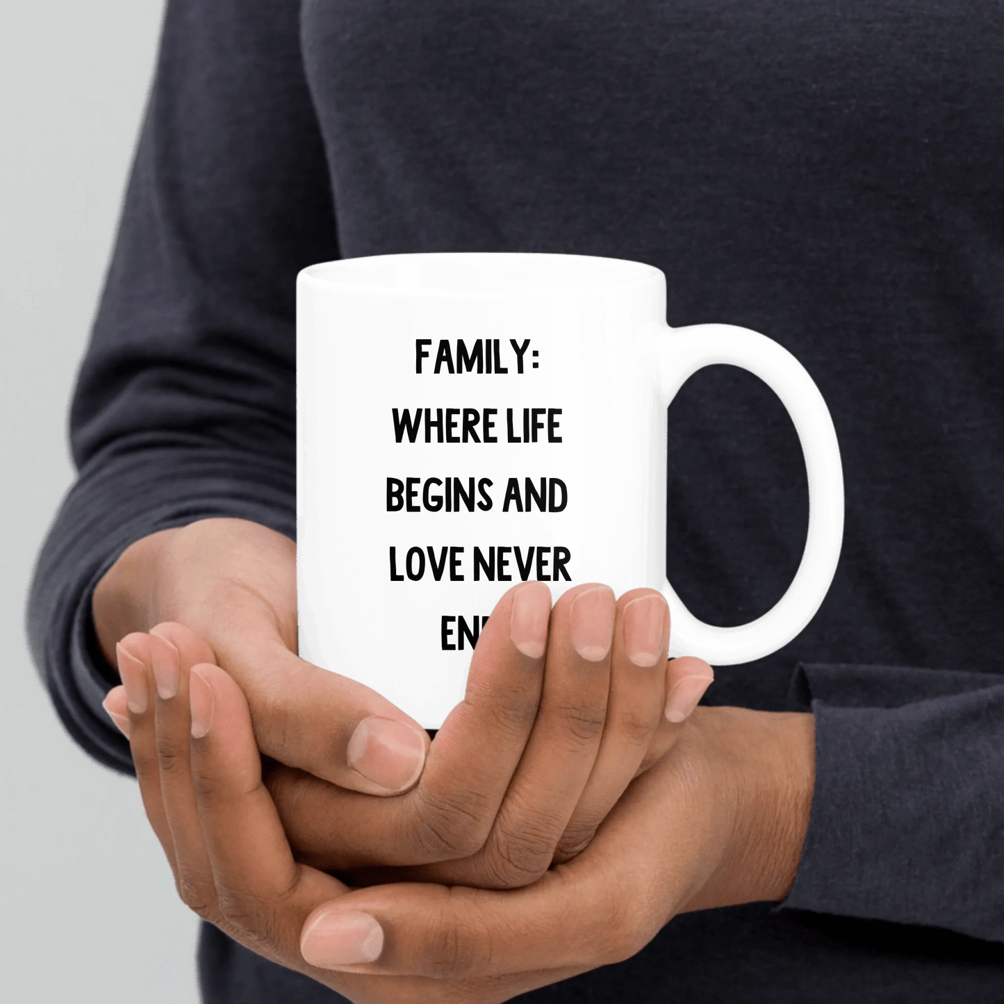 Personal Family Photo Upload Mug with Saying