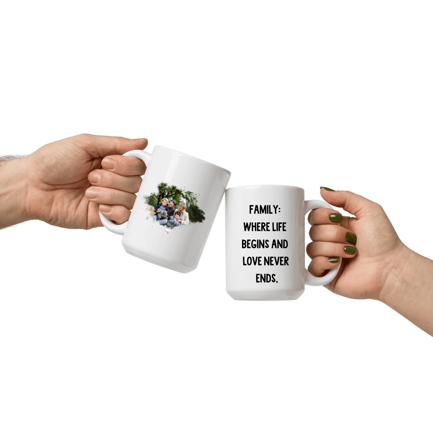 Personal Family Photo Upload Mug with Saying