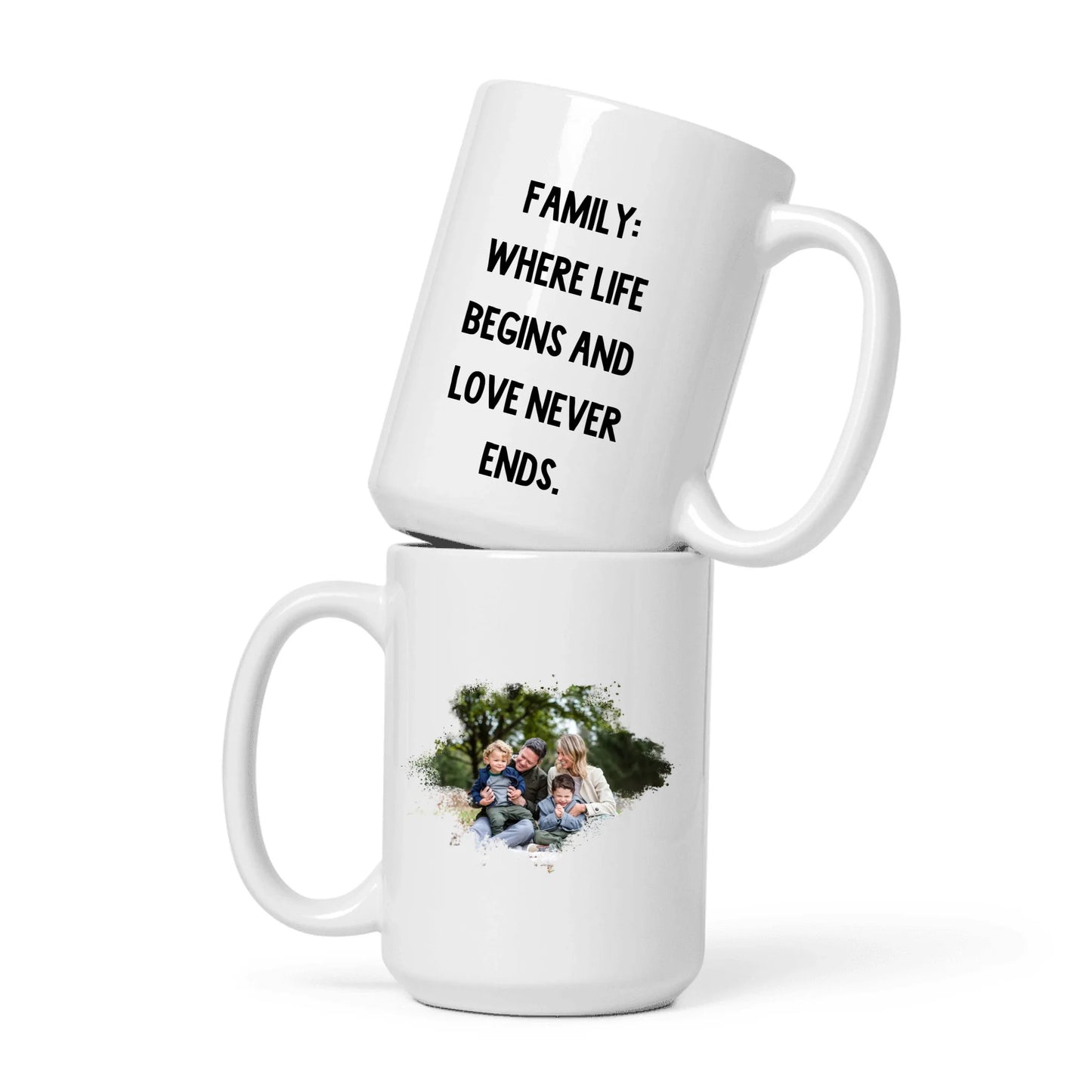 Personal Family Photo Upload Mug with Saying