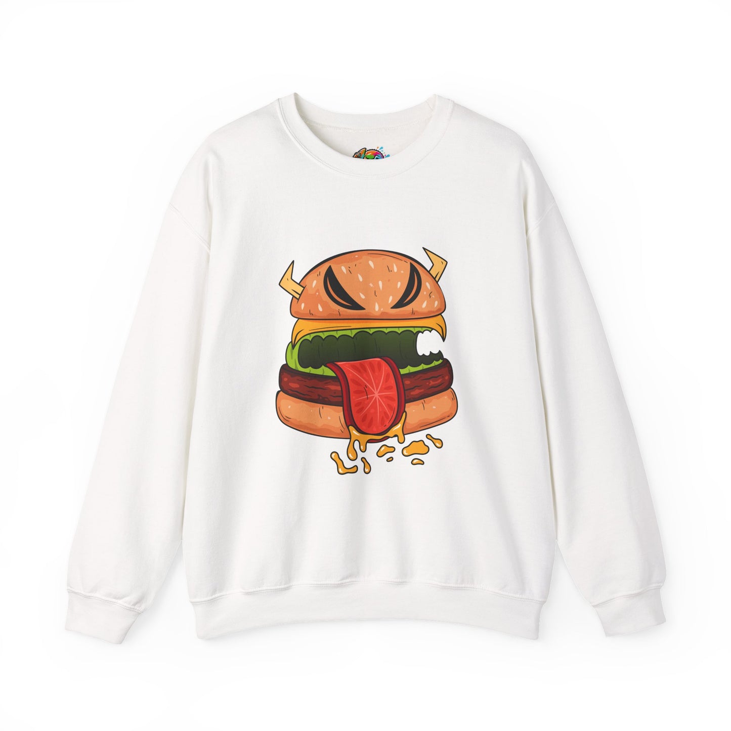 Unisex Heavy Blend™ Crewneck Sweatshirt (Cheeseburger Monster)