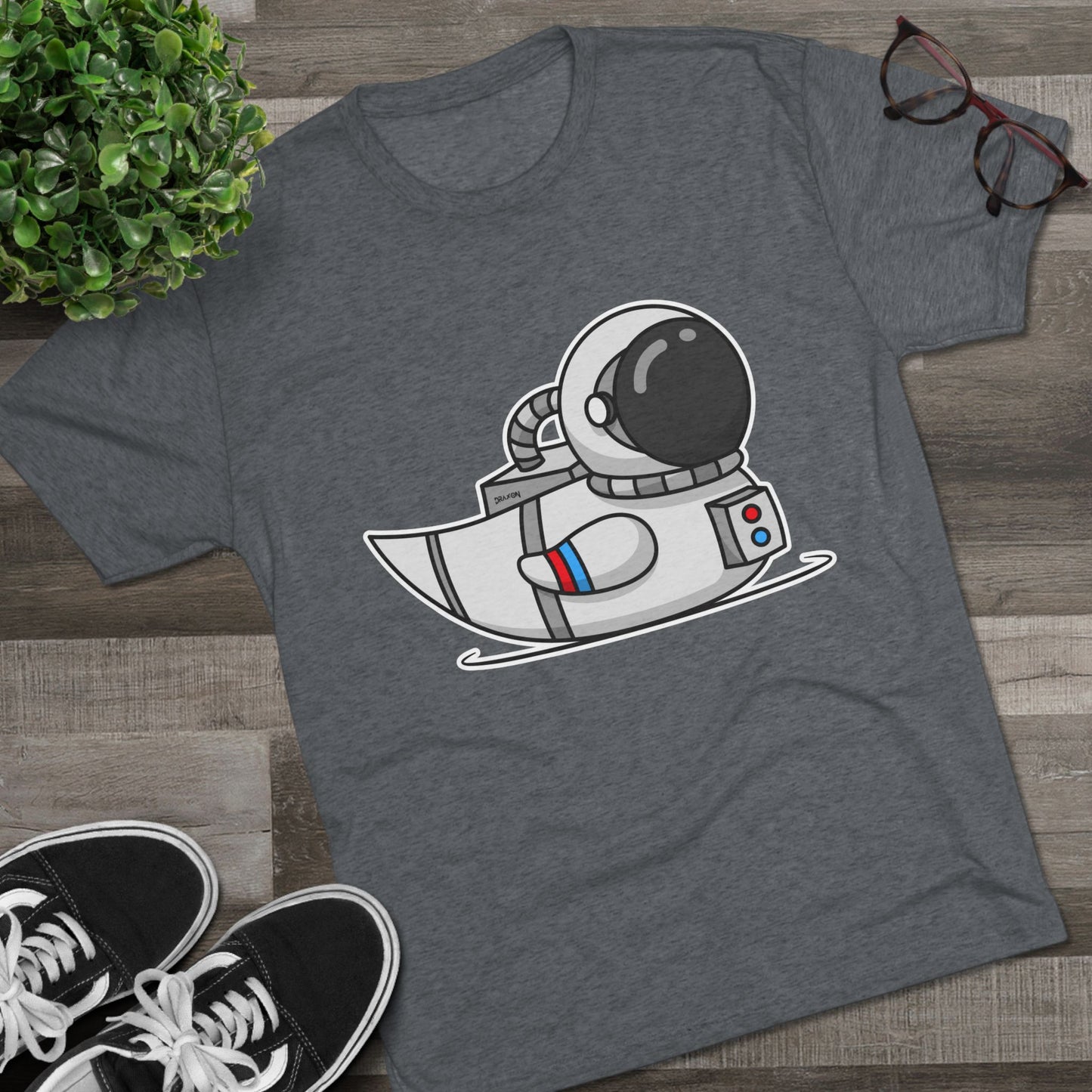 Unisex Tri-Blend Crew Tee (Astronaut Duck)