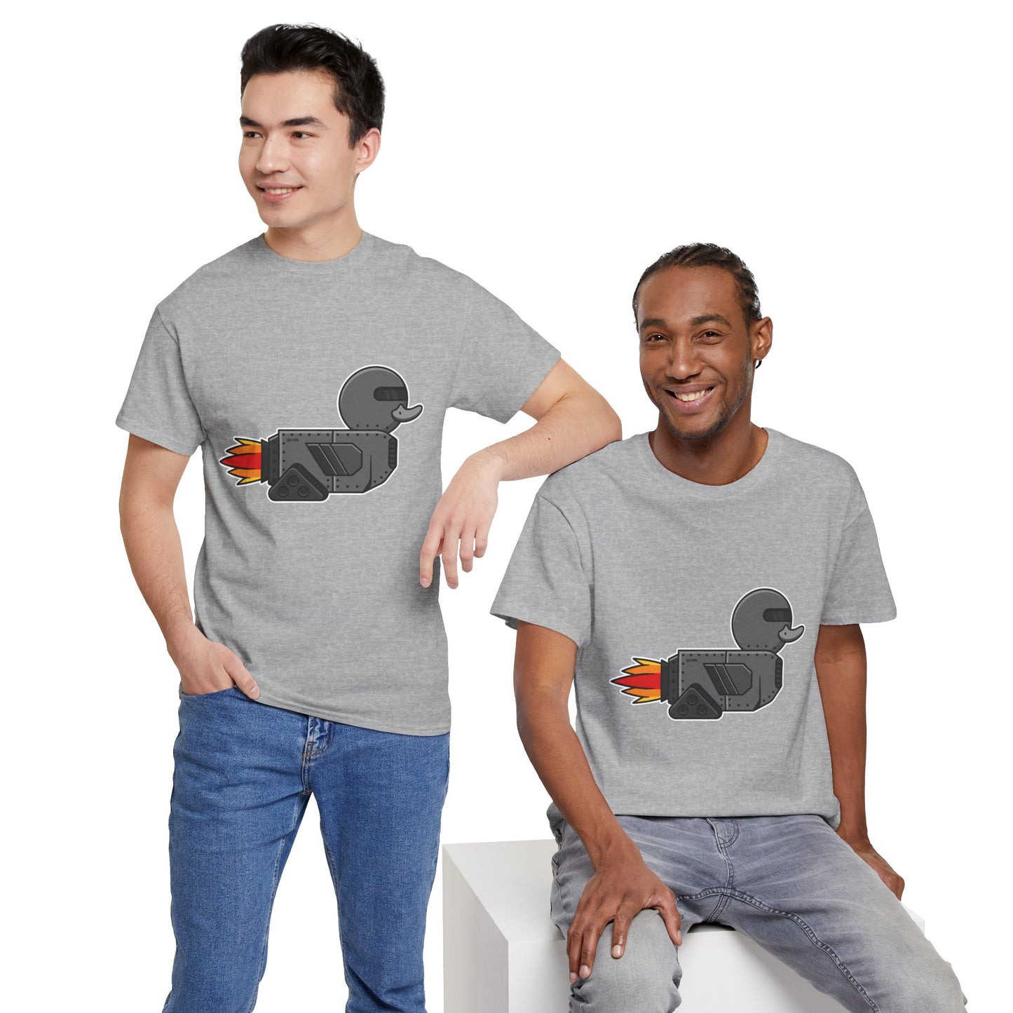 Unisex Heavy Cotton Tee (Robot Duck)