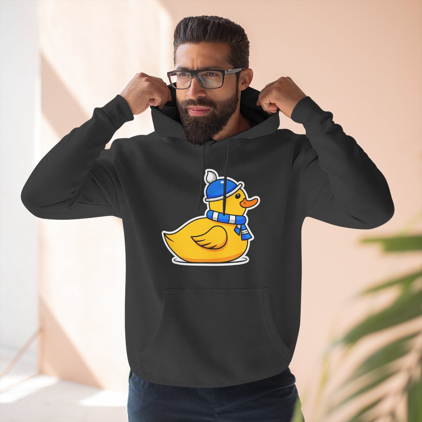 Three-Panel Fleece Hoodie (Chilly Duck)