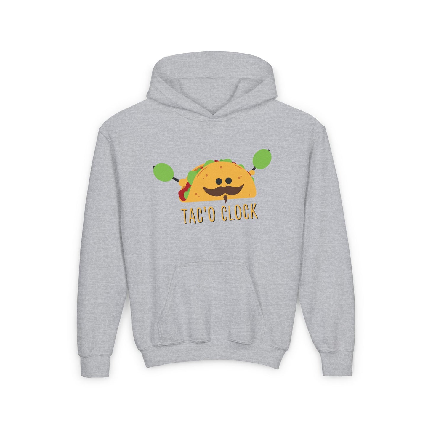 Youth Heavy Blend Hooded Sweatshirt (Tac'O Clock)