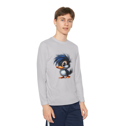 Youth Long Sleeve Competitor Tee (Blue Hair Duck)