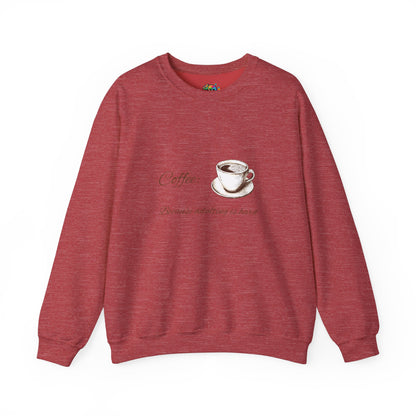 Unisex Heavy Blend™ Crewneck Sweatshirt (Coffee, Adulting is hard)