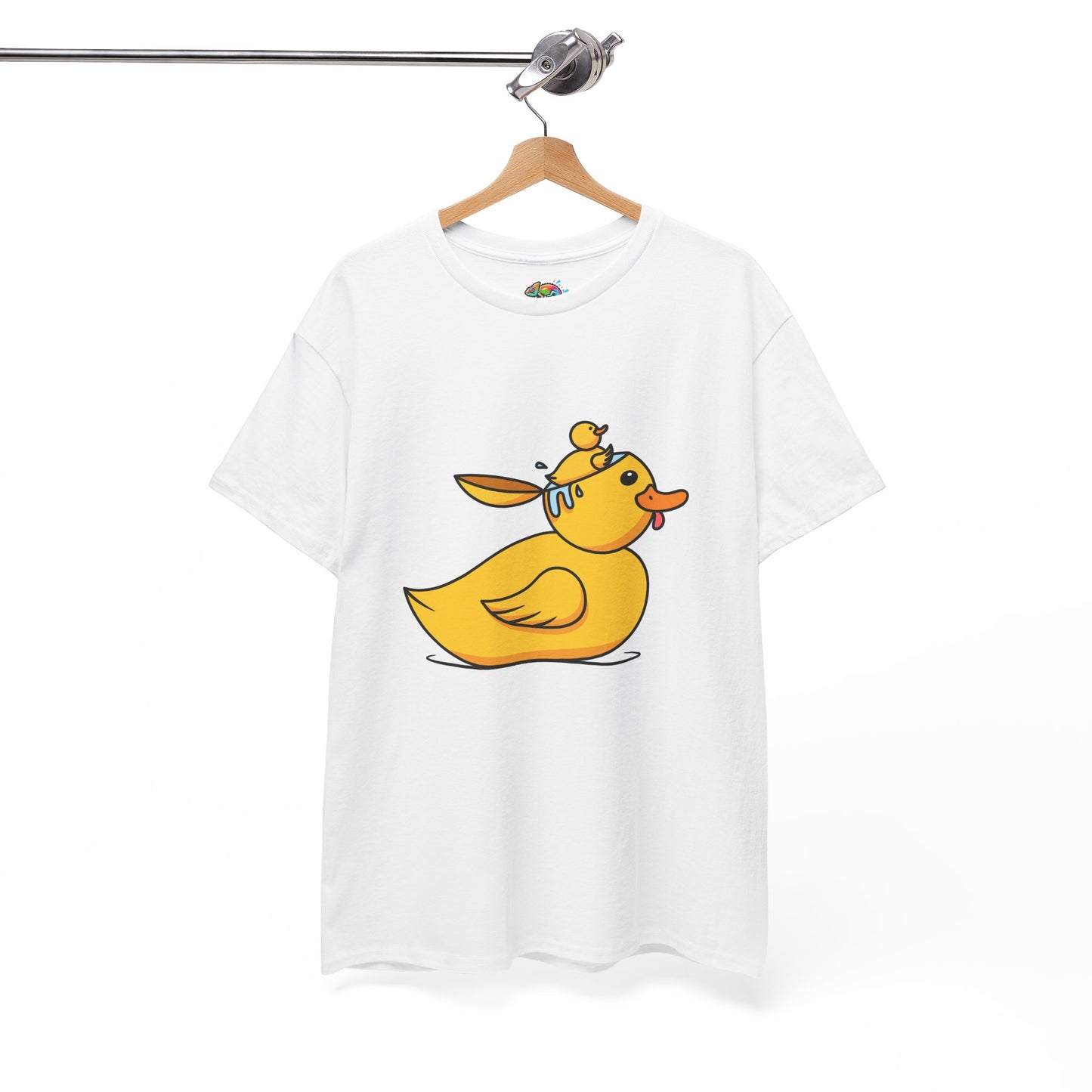 Unisex Heavy Cotton Tee (Duck Bird Brain)