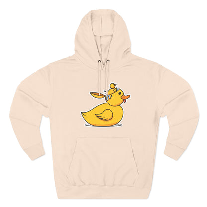 Three-Panel Fleece Hoodie (Duck Bird Brain)