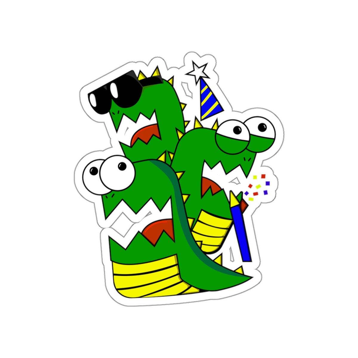 Die-Cut Stickers | Vibrant Art for Personalization (Larry the Snake thing)