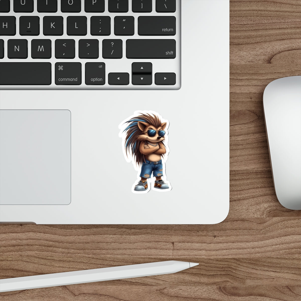 Die-Cut Stickers | Vibrant Art for Personalization (Cool Hedgehog)