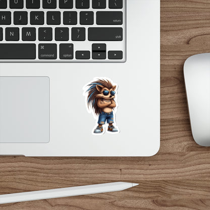 Die-Cut Stickers | Vibrant Art for Personalization (Cool Hedgehog)