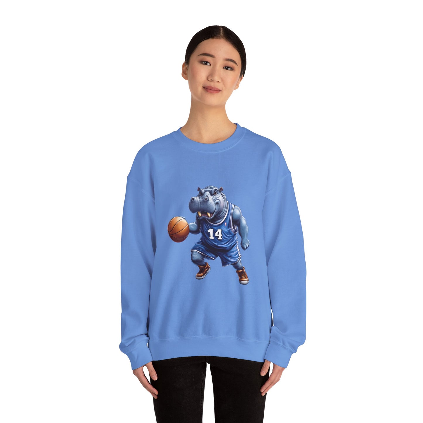 Unisex Heavy Blend™ Crewneck Sweatshirt (Hippo Baller)