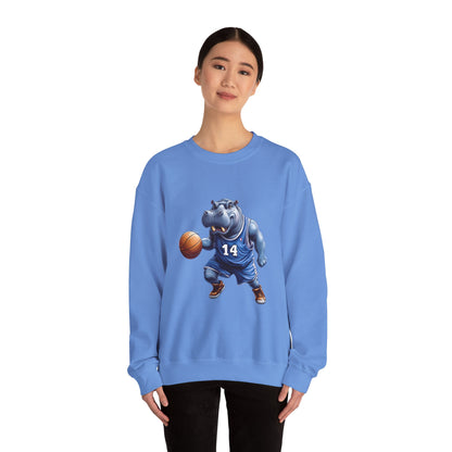 Unisex Heavy Blend™ Crewneck Sweatshirt (Hippo Baller)