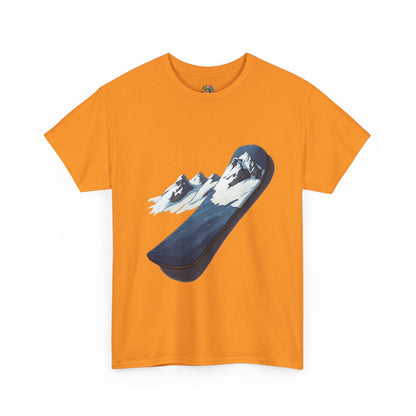 Unisex Heavy Cotton Tee (Mountain Snowboard)