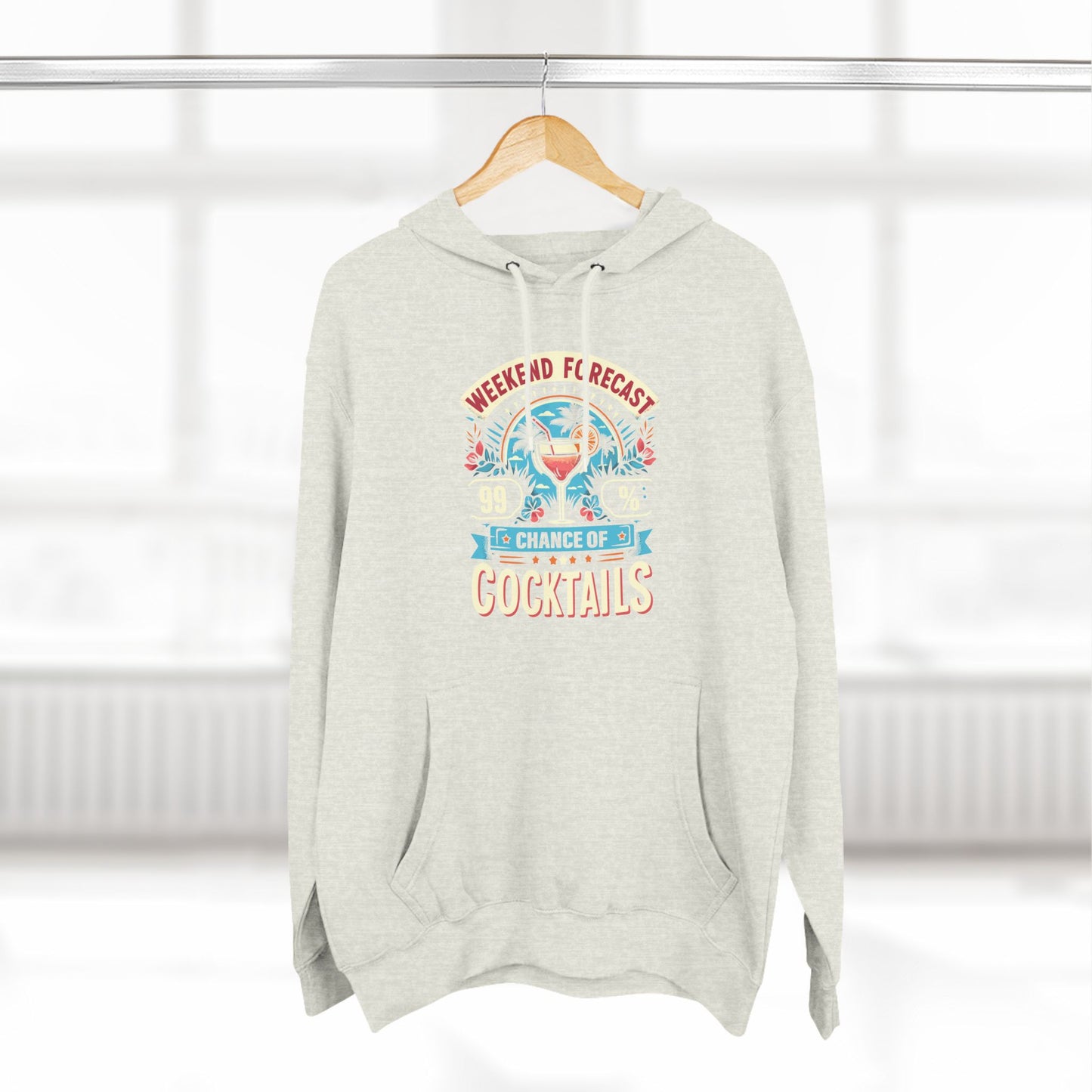 Three-Panel Fleece Hoodie (99% Chance of Cocktails)