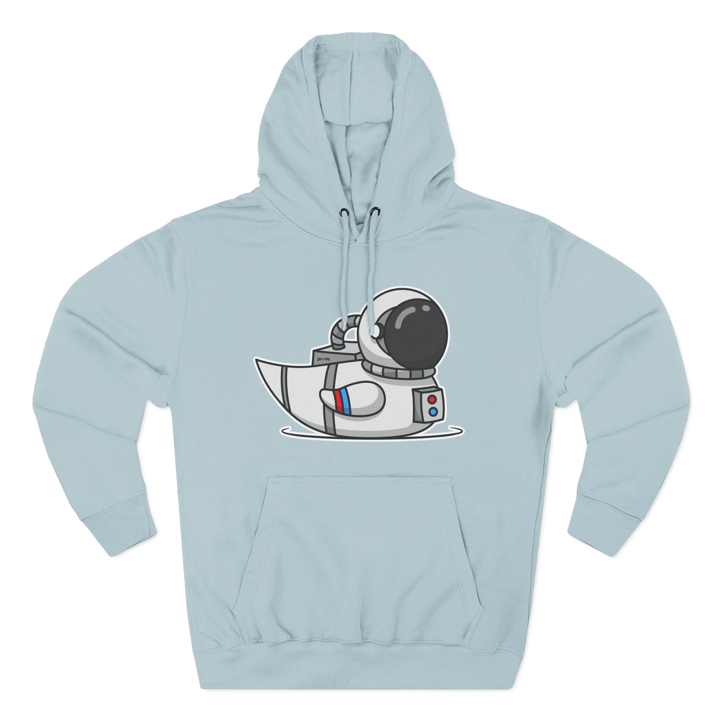 Three-Panel Fleece Hoodie (Astronaut Duck)